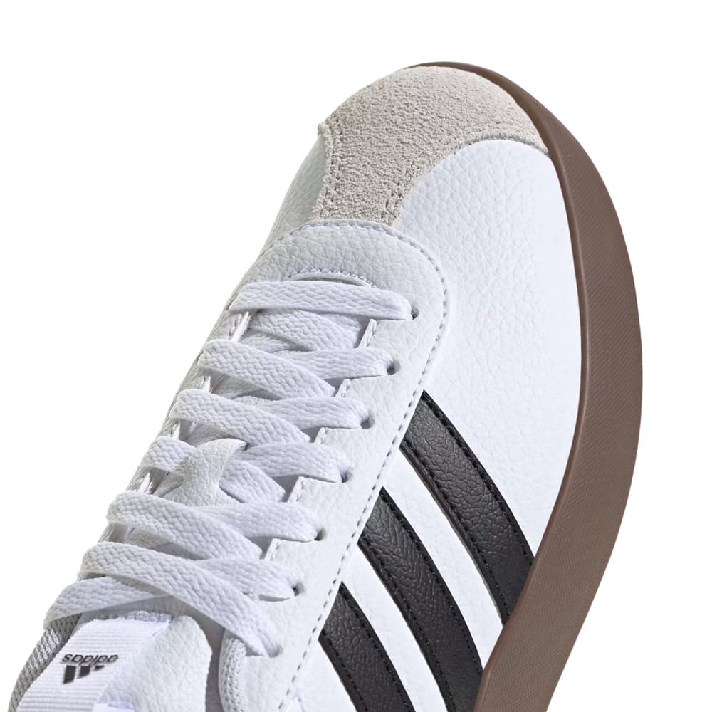 Tênis Feminino Adidas VL Court 3.0 Camurça Detalhes Branco Branco 5