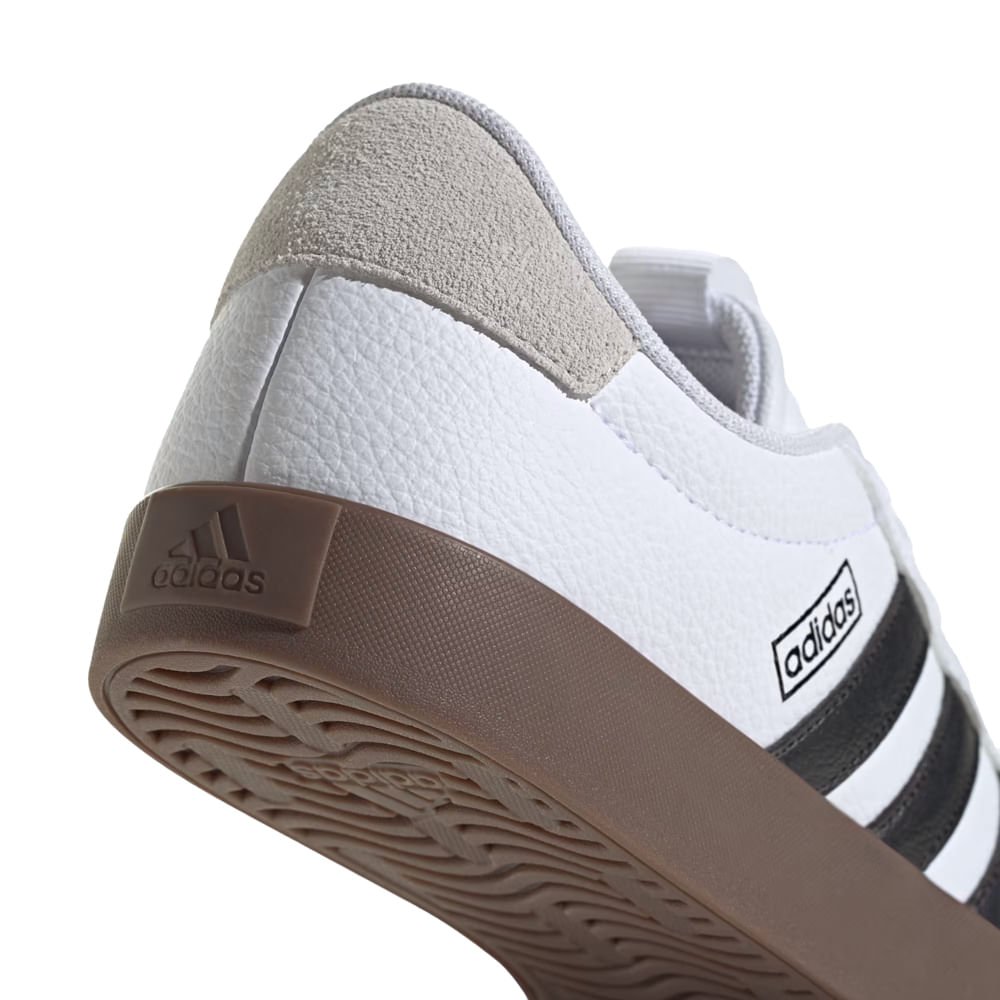 Tênis Feminino Adidas VL Court 3.0 Camurça Detalhes Branco Branco 6