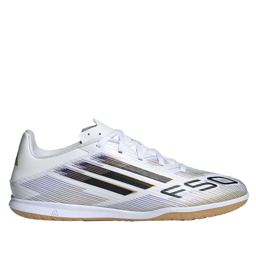 Chuteira Masculina Adidas F50 Club Futsal Fiberskin Branco Branco