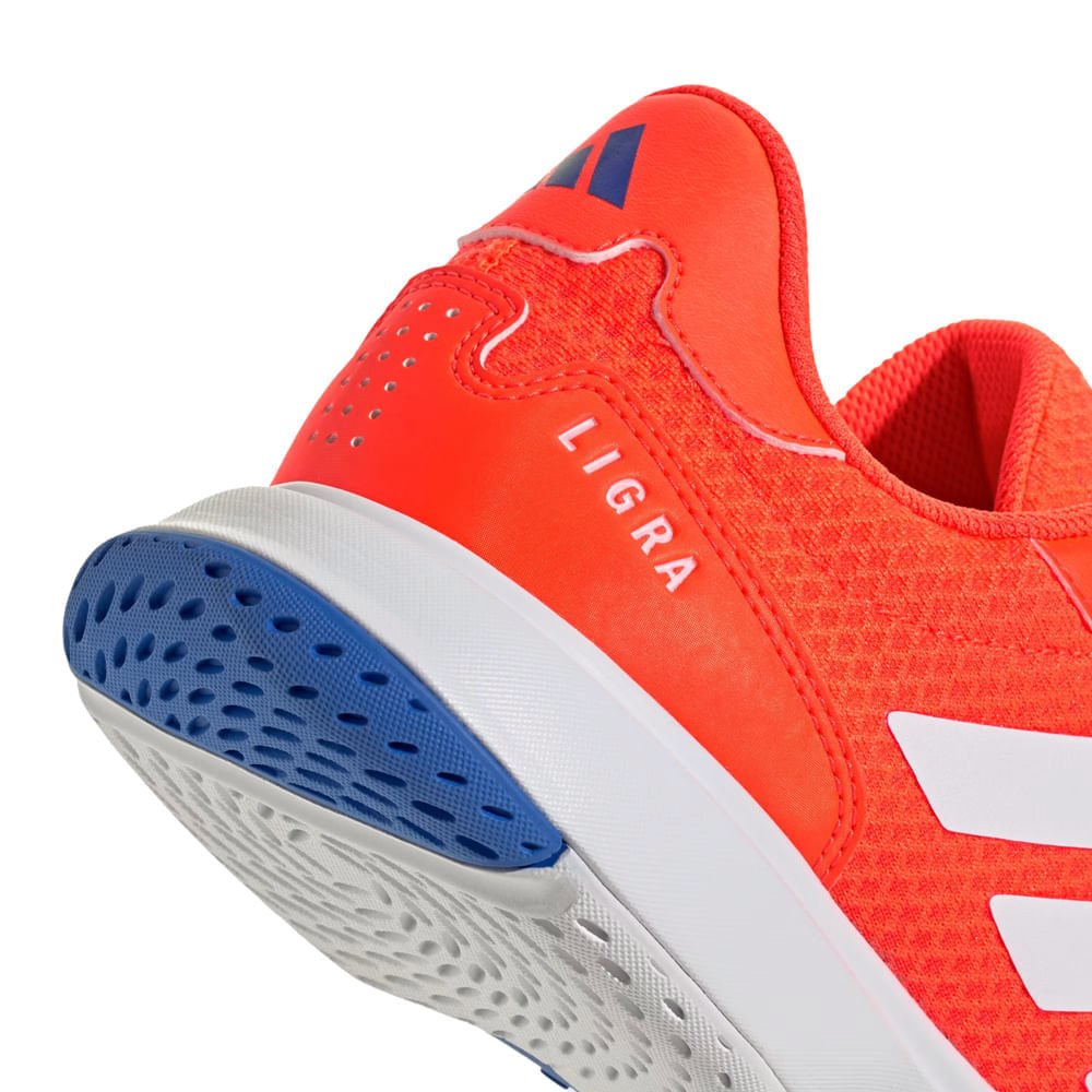 Tênis Masculino Adidas Ligra 8 Respirável Laranja/Branco Laranja/Branco 4