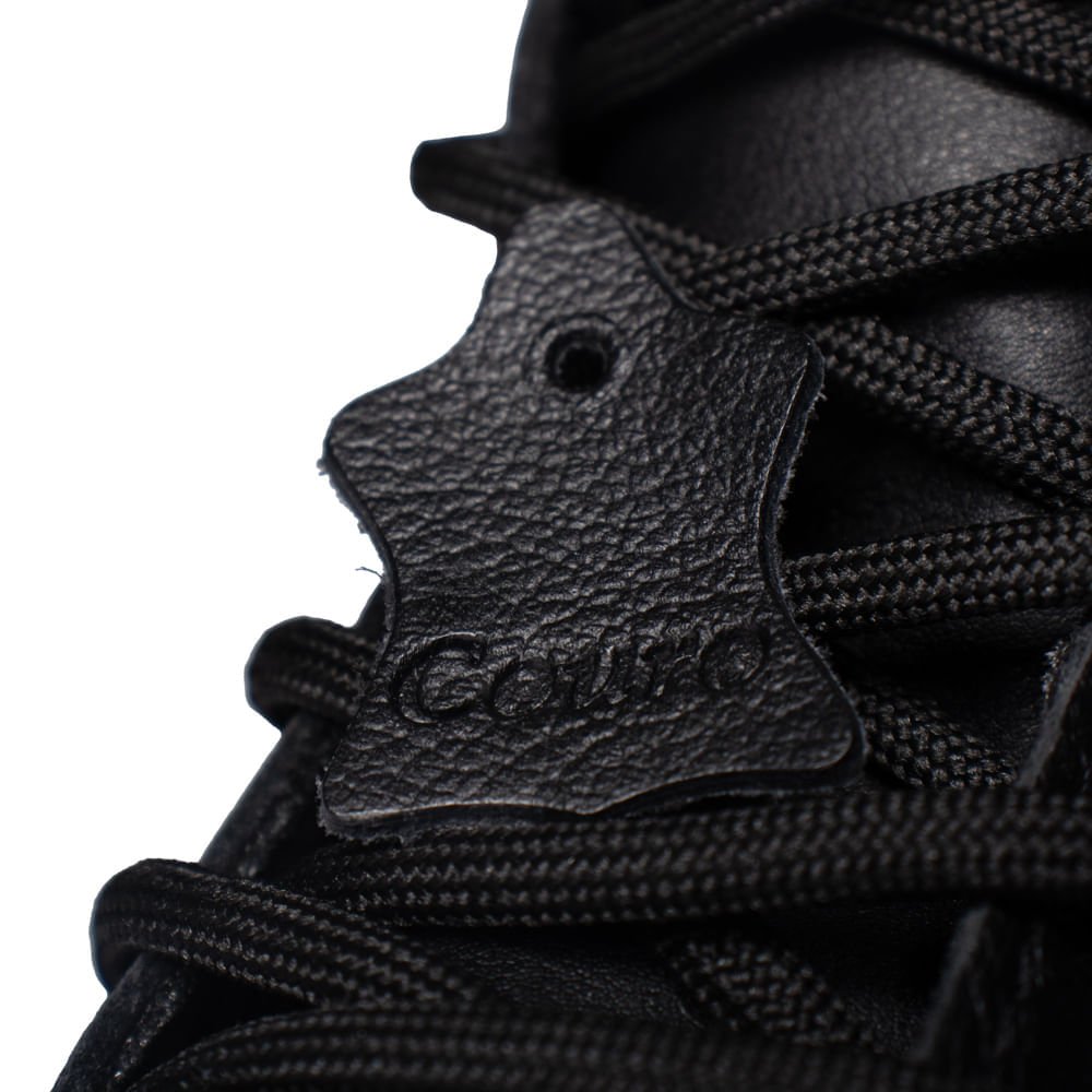 Bota Feminina Dakota Coturno Couro Cano Médio Preto Preto 6