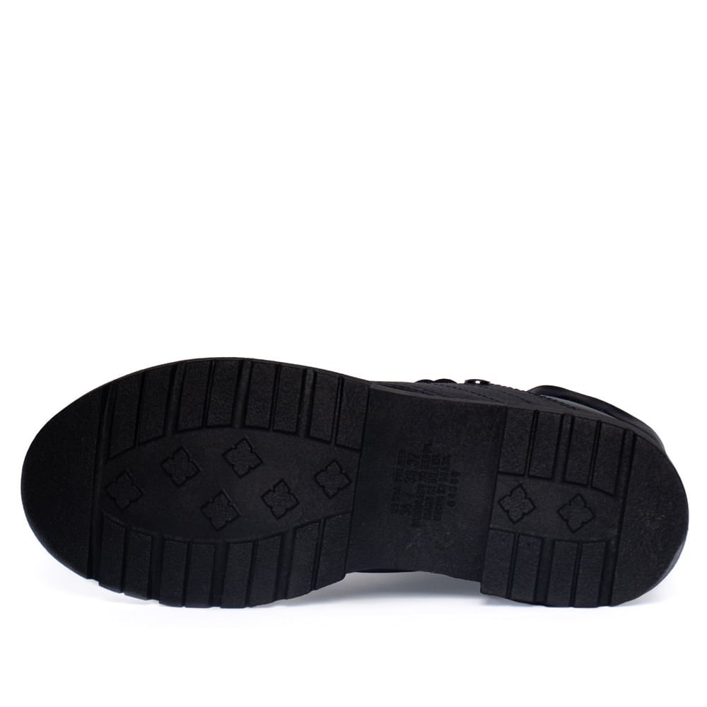 Bota Feminina Dakota Coturno Couro Cano Médio Preto Preto 2