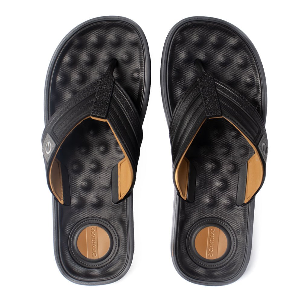 Chinelo Masculino Cartago Alabama Tiras Largas Marrom/Bege