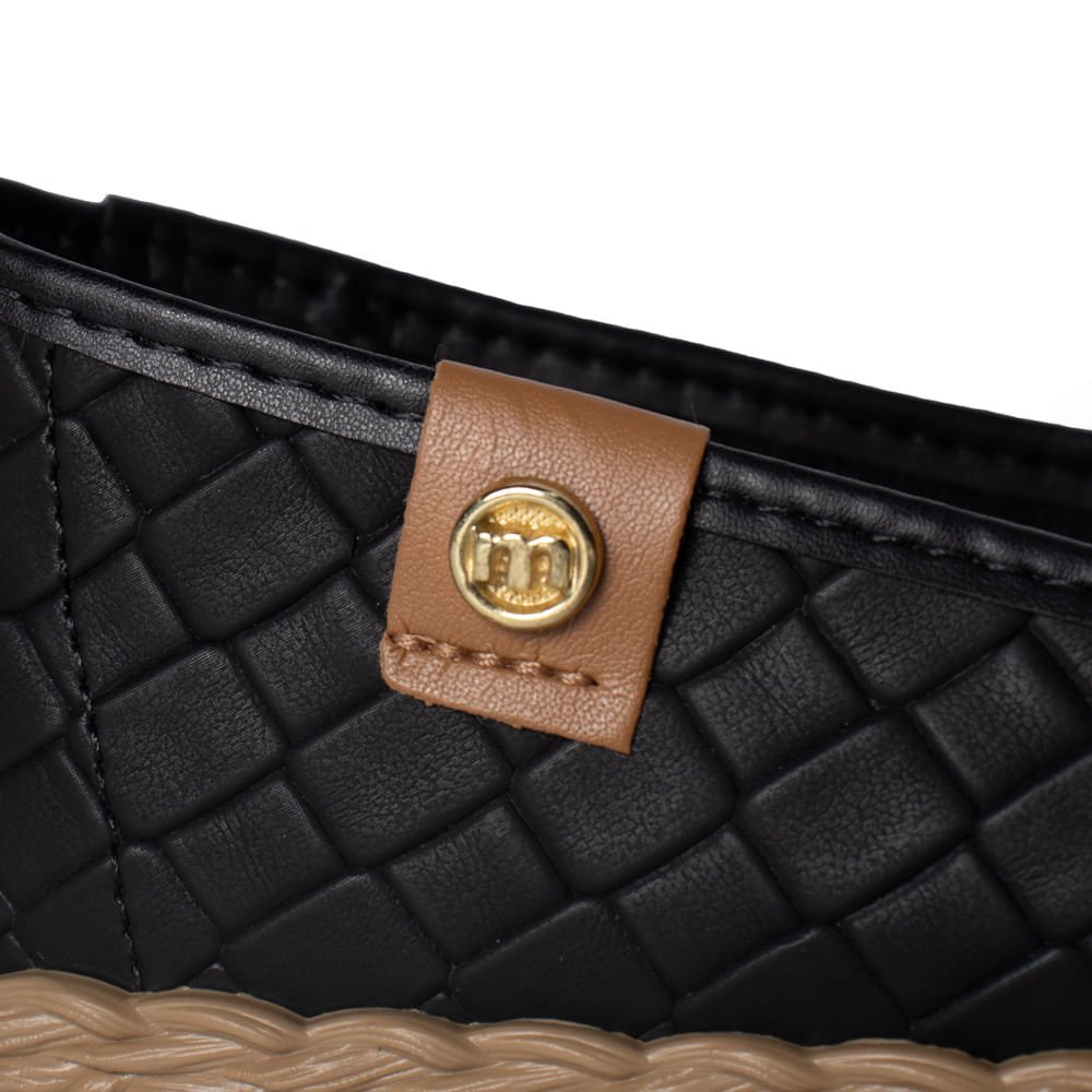 Sapato Feminino Moleca Napa Tresse Atenas Preto Preto 5