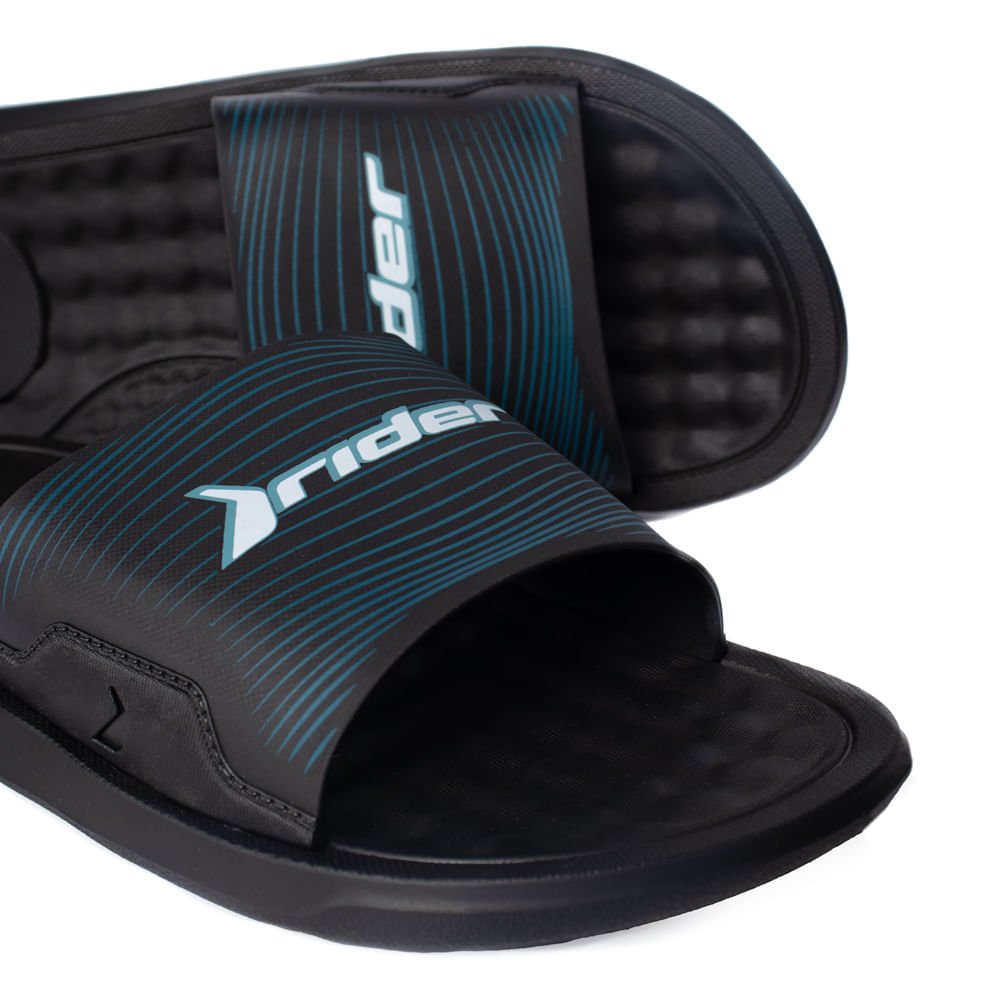 Chinelo Masculino Rider Step Slide Monobloco Preto Preto 4