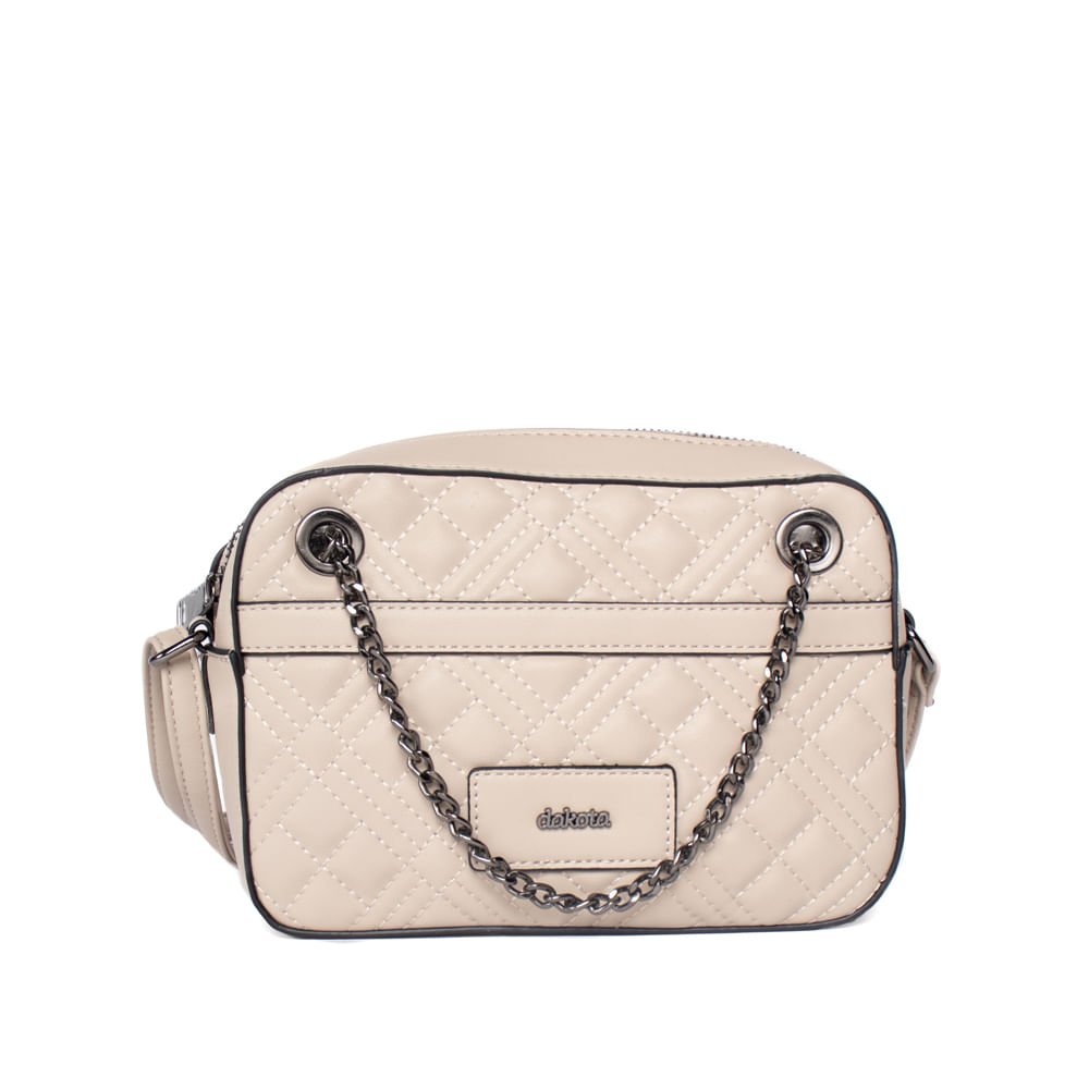 Bolsa Feminina Dakota Transversal Pequena Matelassê Bege