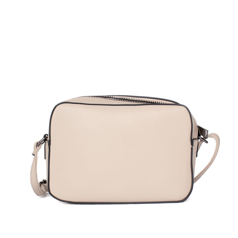 Bolsa Feminina Dakota Transversal Pequena Matelassê Bege Bege 2