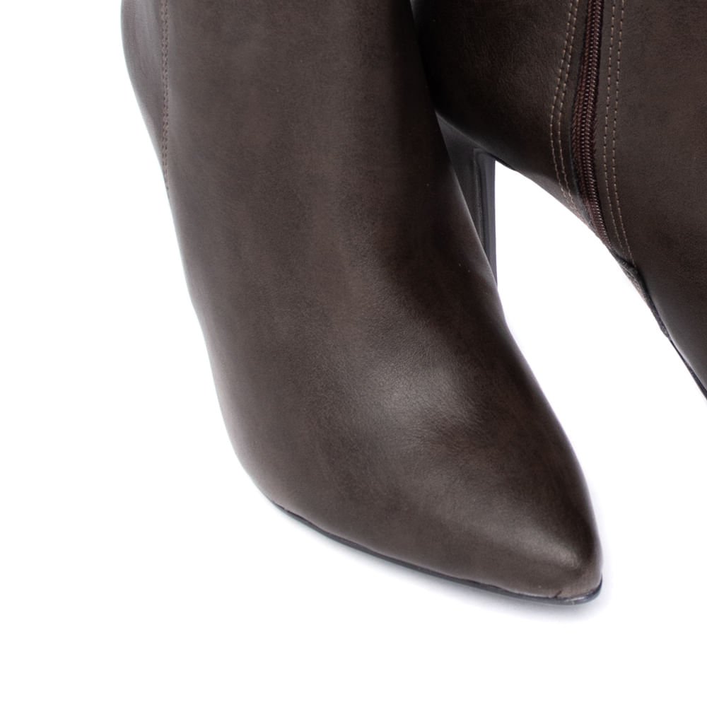 Bota Feminina Vizzano Napa Genebra Salto Fino Marrom Escuro Marrom Escuro 6