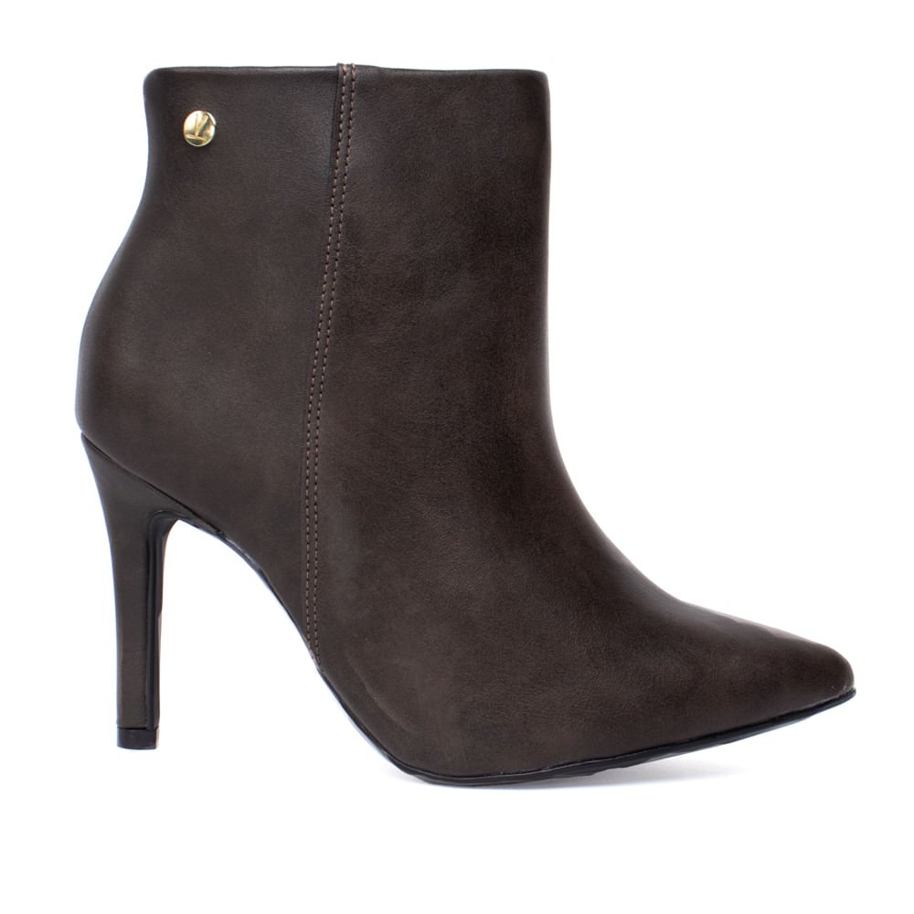 Bota Feminina Vizzano Napa Genebra Salto Fino Marrom Escuro Marrom Escuro 1