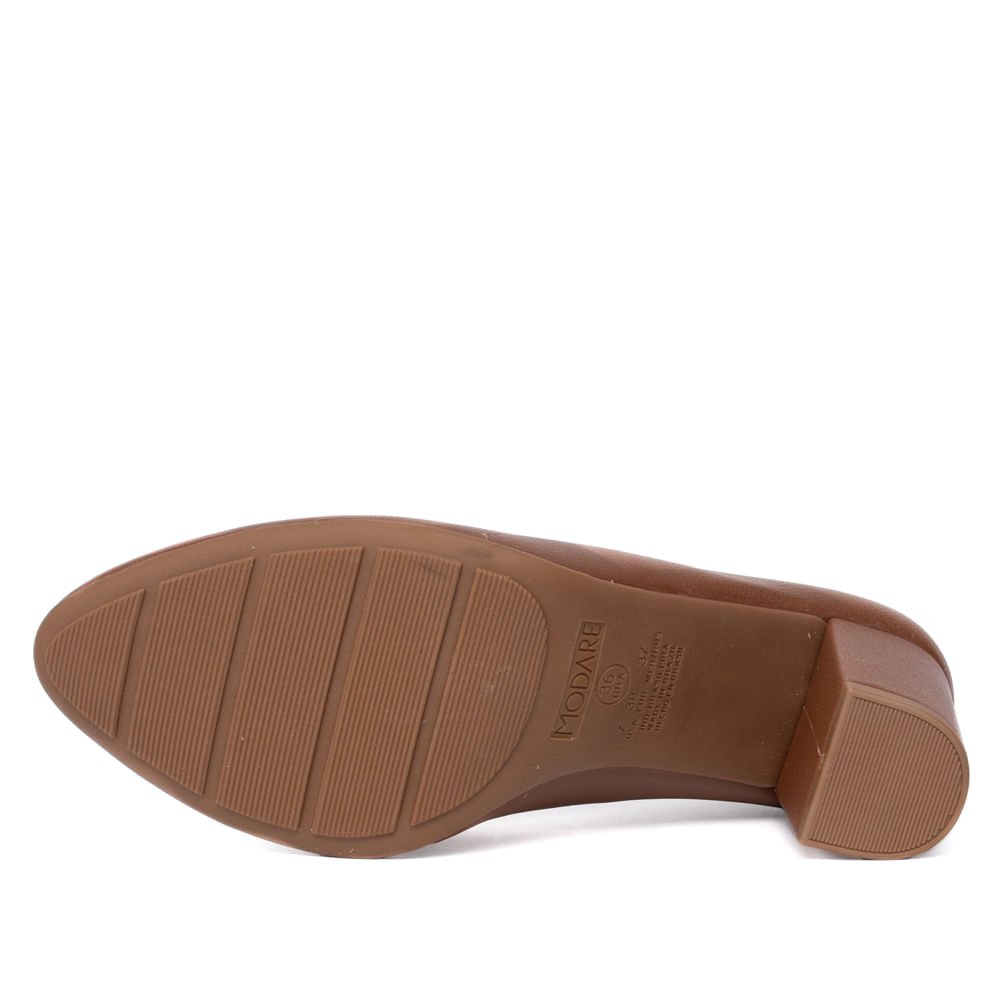 Sapato Feminino Modare Salto Médio Confortável Avela Avelã 2