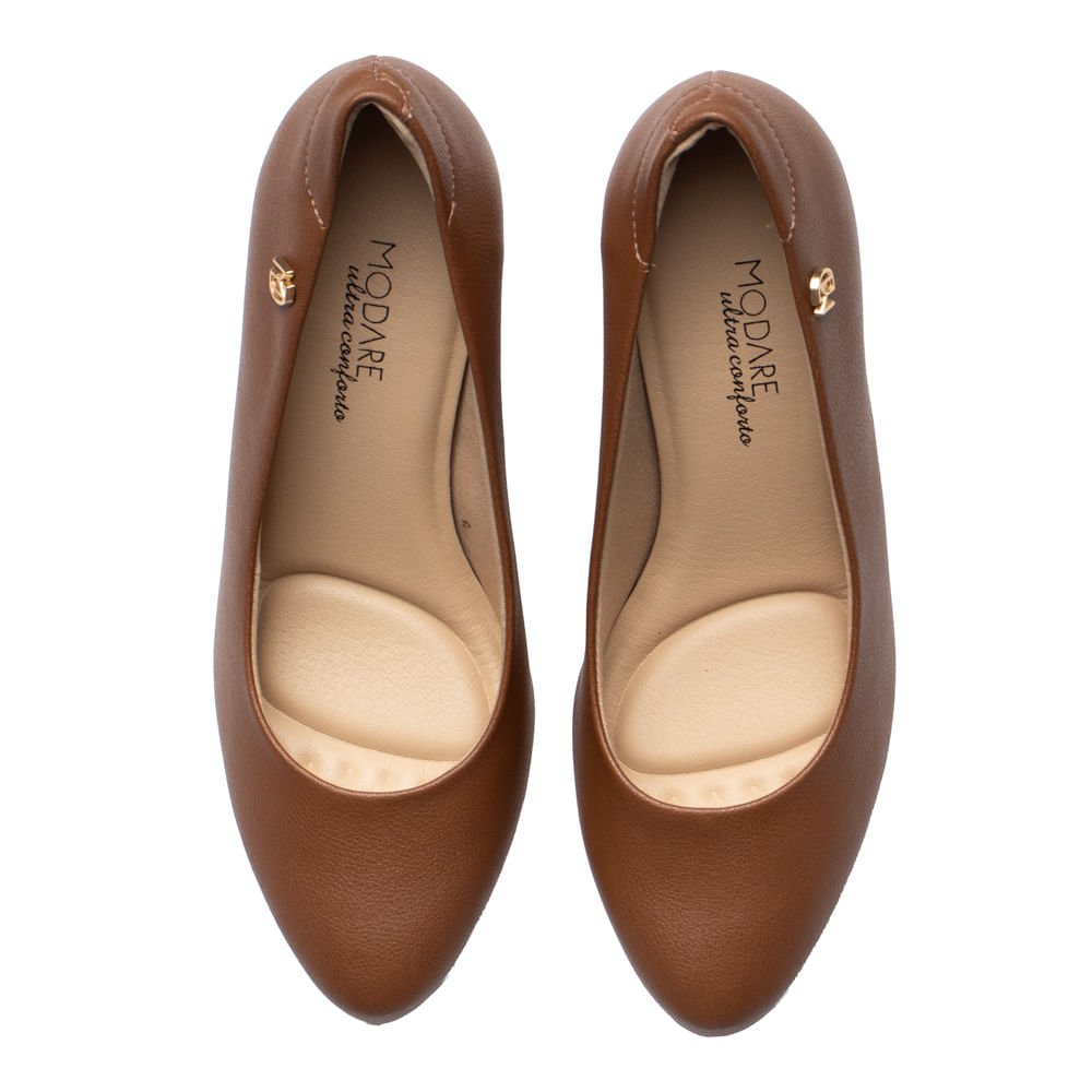 Sapato Feminino Modare Salto Médio Confortável Avela Avelã 4