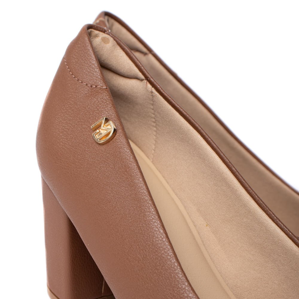 Sapato Feminino Modare Salto Médio Confortável Avela Avelã 5