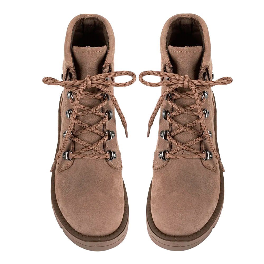 Bota Feminina Dakota Coturno Couro Nobles Titanium Marrom Marrom 4