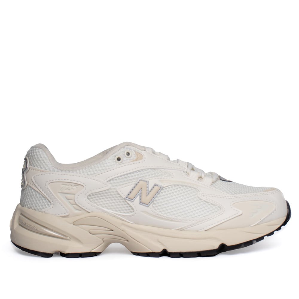 Tênis Masculino New Balance 725 Couro Mesh Retrô Bege Claro