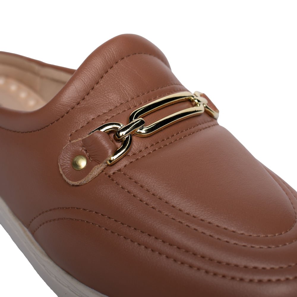 Sapatilha Feminina Modare Mule Napa Conforto Bege Escuro Bege Escuro 5