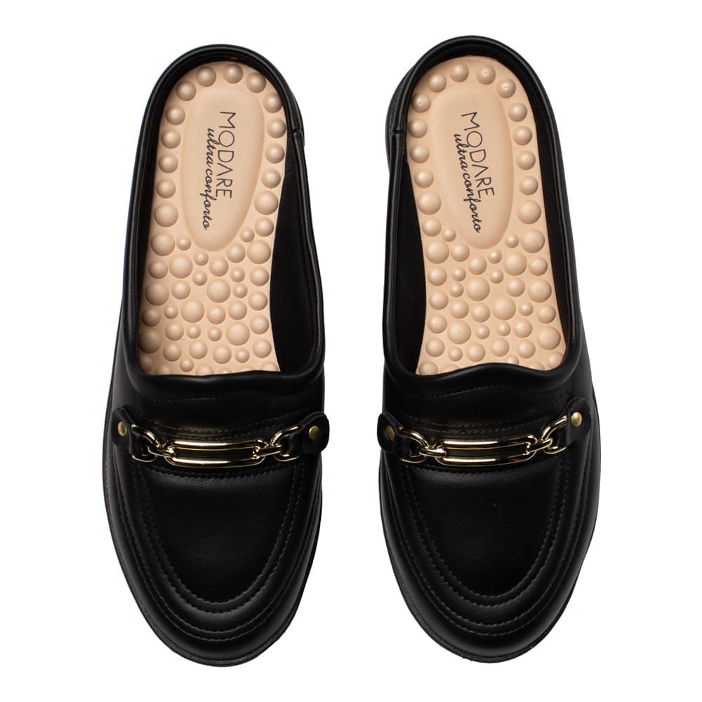 Sapatilha Feminina Modare Mule Napa Conforto Preto Preto 4