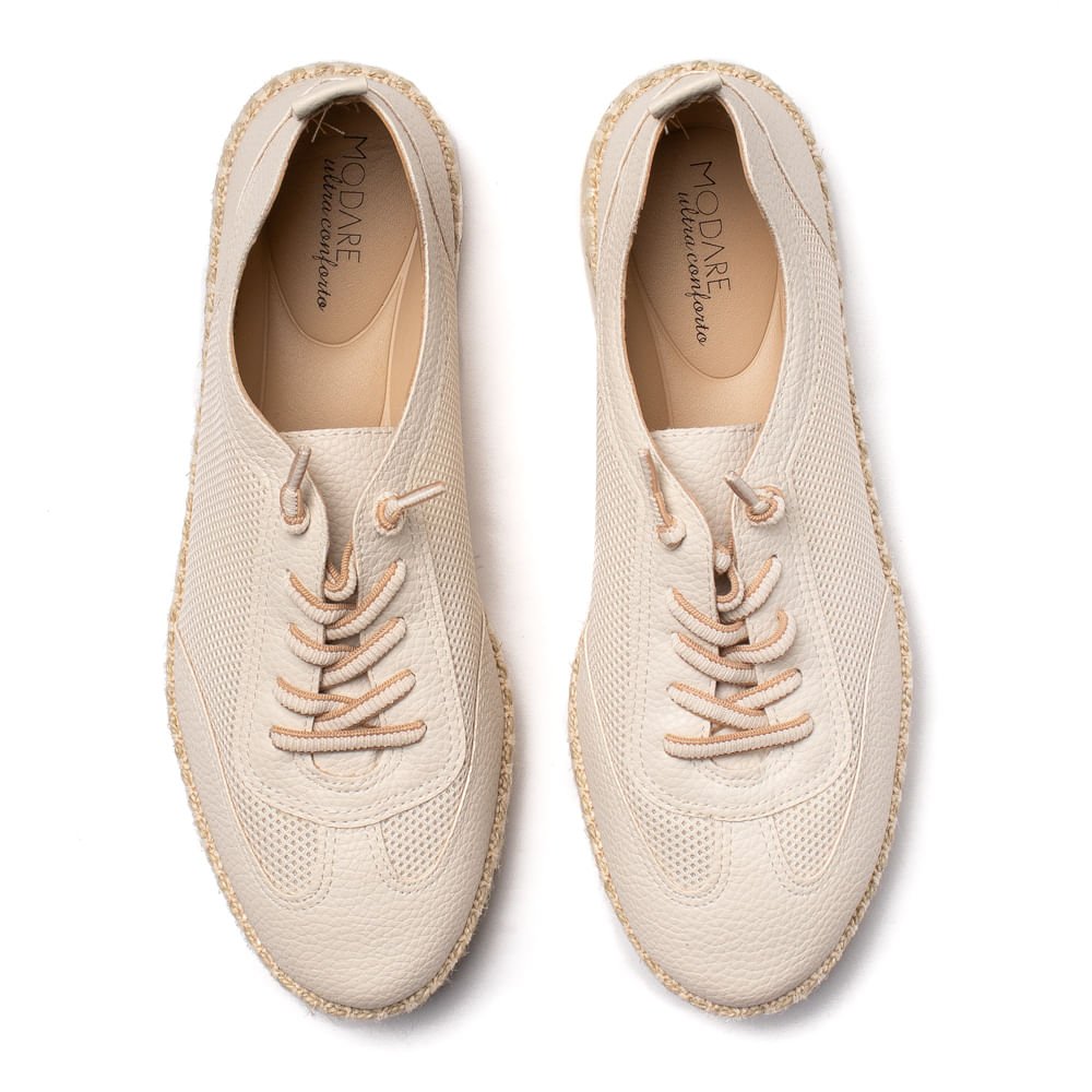 Tênis Feminino Modare Napa Mesh Sisal Creme/Off White Creme 4