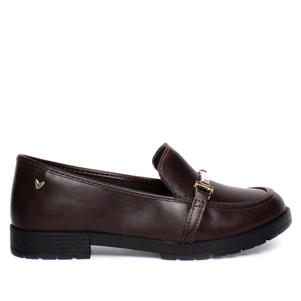 Mocassim Feminino Mississipi Napa Detalhe Dourado Café