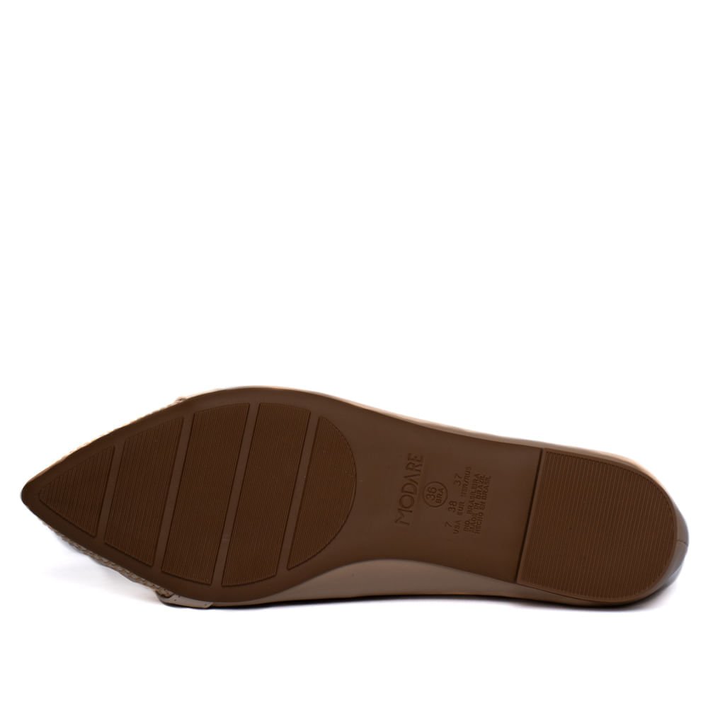 Sapatilha Feminina Modare Bico Fino Ultra Conforto Bege Bege 2