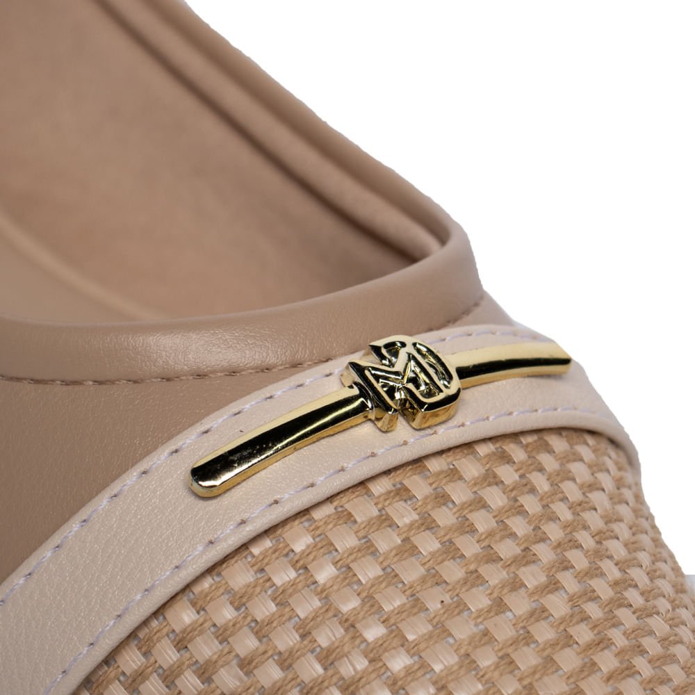 Sapatilha Feminina Modare Bico Fino Ultra Conforto Bege Bege 5