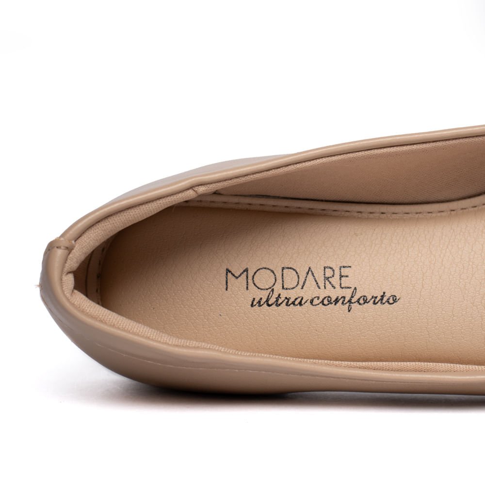 Sapatilha Feminina Modare Bico Fino Ultra Conforto Bege Bege 6
