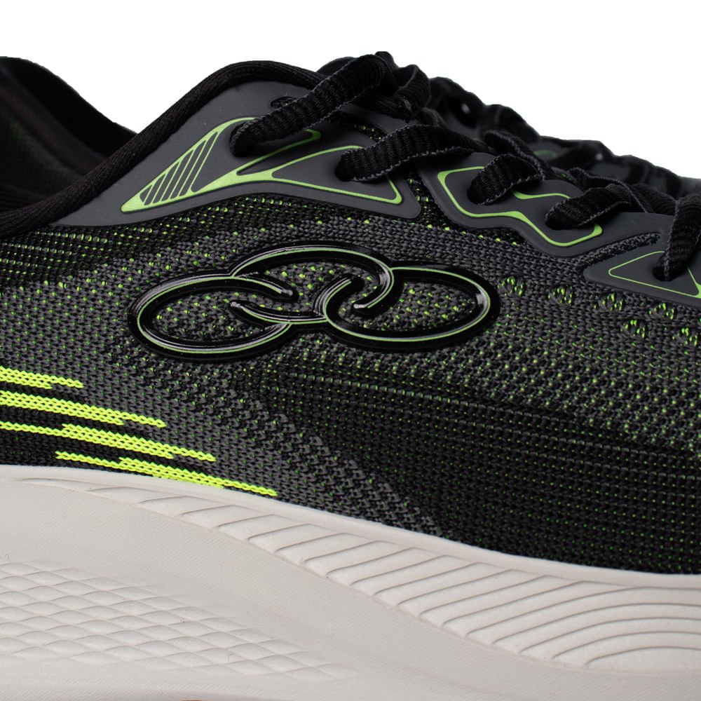 Tênis Masculino Olympikus Nivel Leveza Flexível Chumbo/Verd Chumbo 5