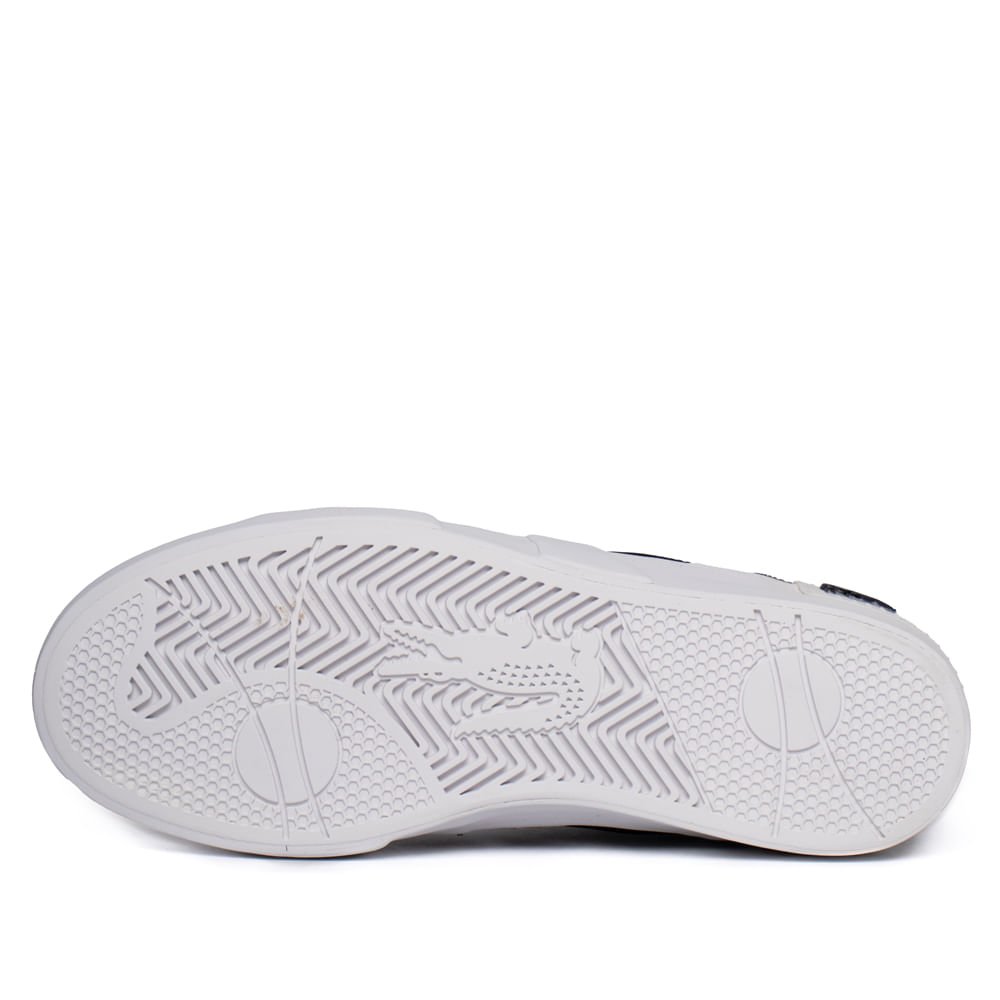 Tênis Masculino Lacoste Couro Ortholite Preto/Branco Preto/Branco 2