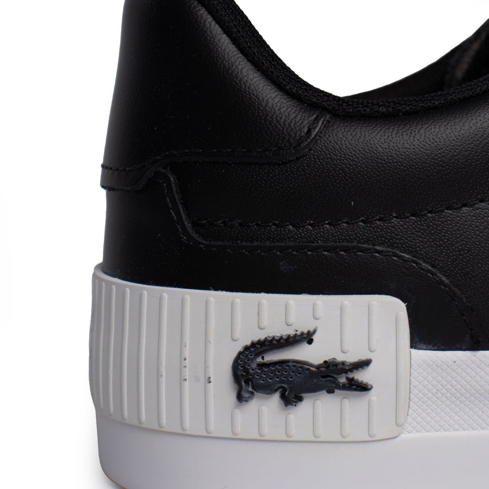 Tênis Masculino Lacoste Couro Ortholite Preto/Branco Preto/Branco 5