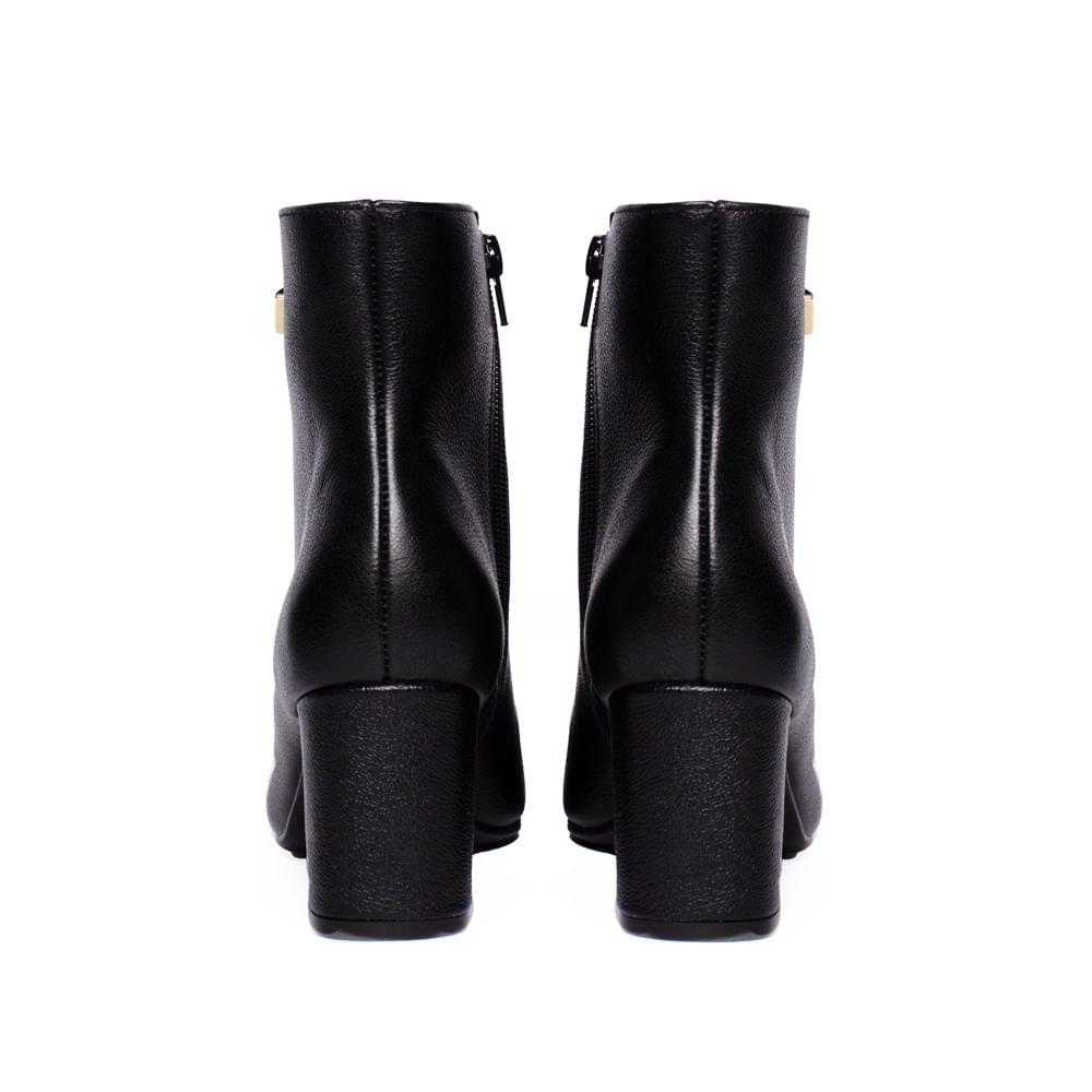 Bota Feminina Via Marte Couro Bico Fino Preto Preto 3