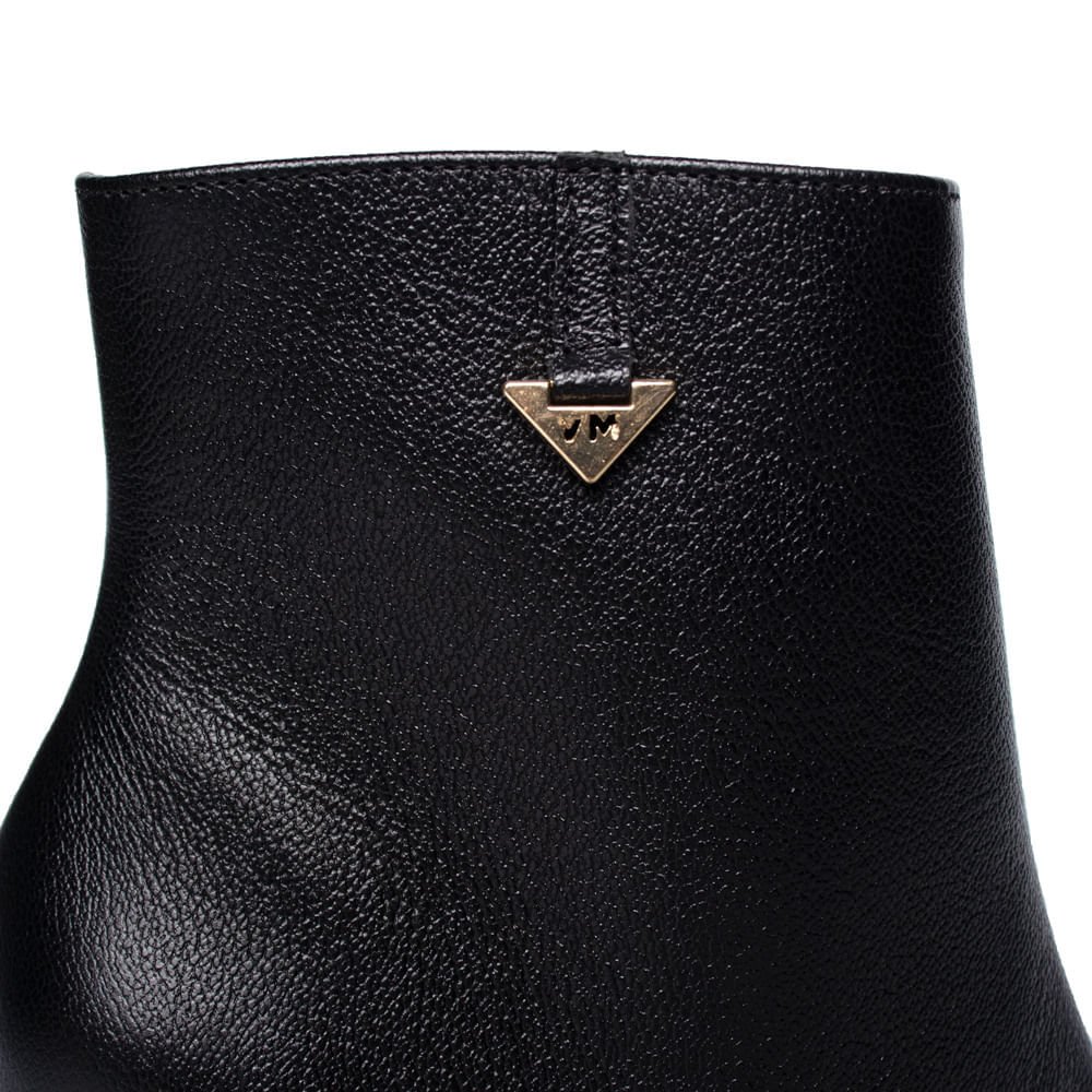 Bota Feminina Via Marte Couro Bico Fino Preto Preto 5