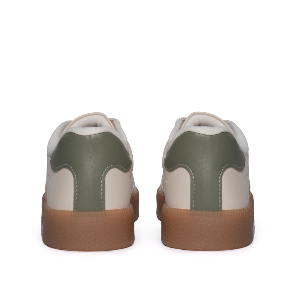 Tênis Feminino Vizzano Pelica Detalhe Verde Branco Off Branco 3