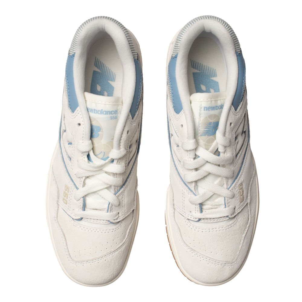 Tênis Feminino New Balance 550 Retrô Casual Cinza Azul Cinza/Azul 4