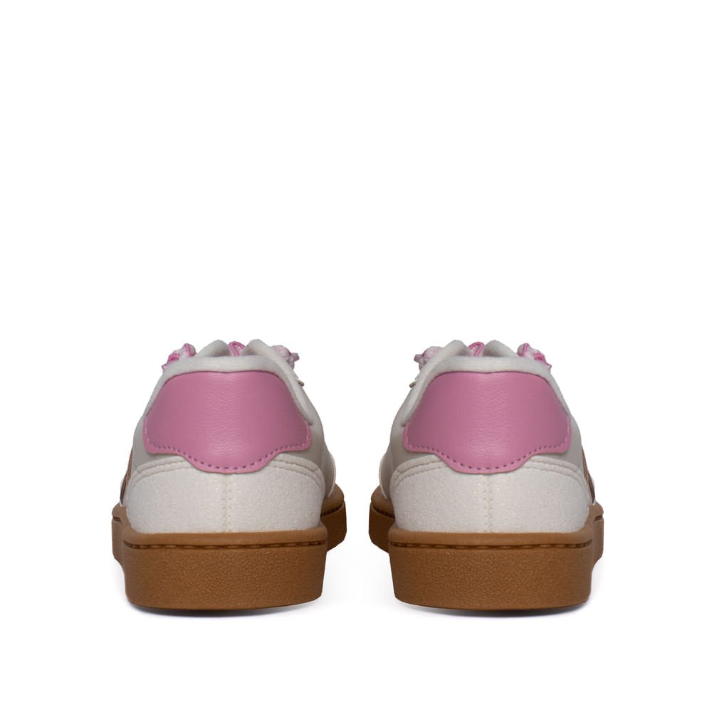 Tênis Infantil Molekinha Napa Casual Brilho Branco/Rosa Branco/Rosa 3