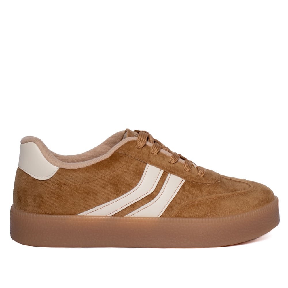 Tênis Feminino Vizzano Suede Milano Plataforma Caramelo
