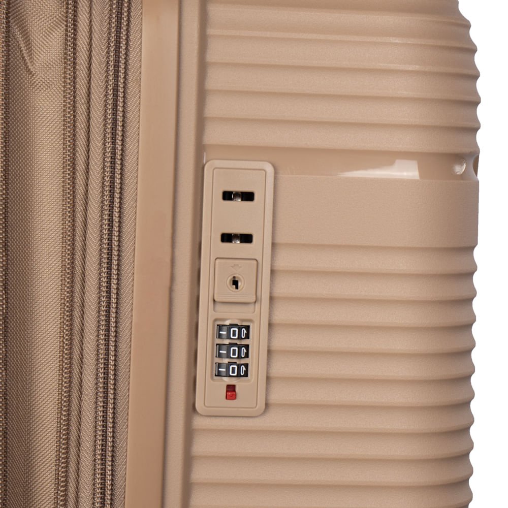 Mala Tonin Karbono Polipropileno Cadeado Média Nude Nude 4