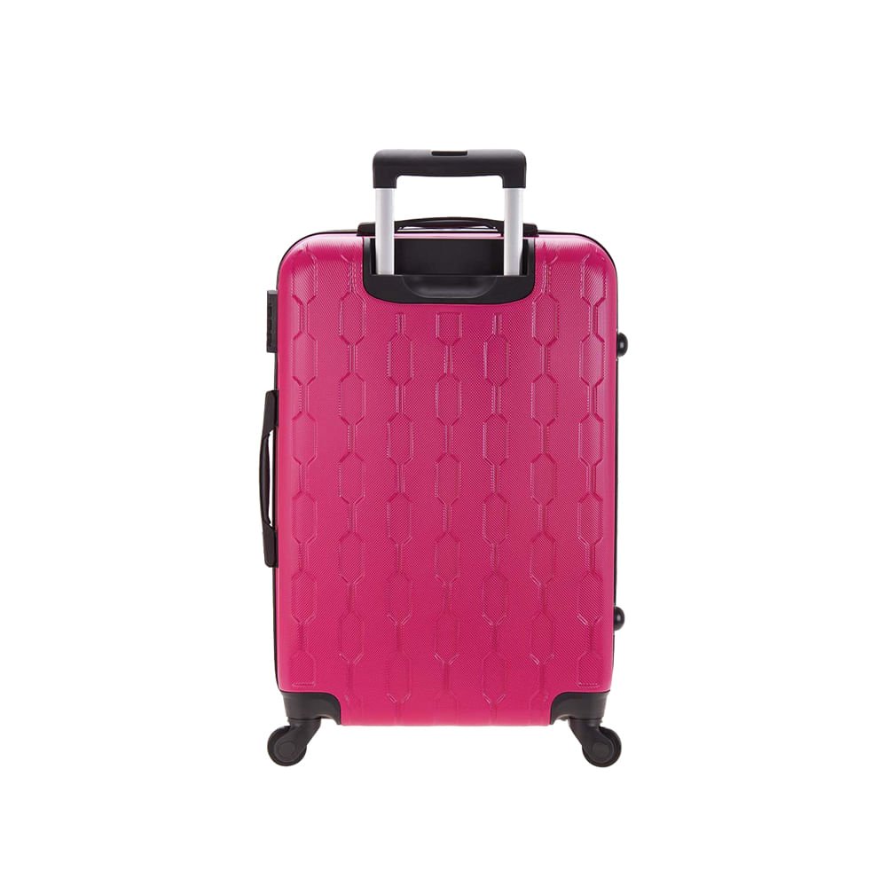 Mala Tonin Frevo Rígida Cadeado Média Rosa Rosa 2