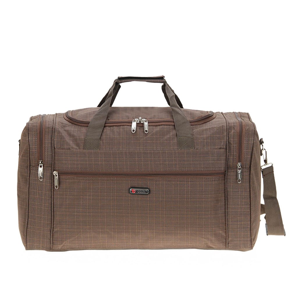 Sacola Unissex Tonin Poliester Bolsos Laterais Marrom