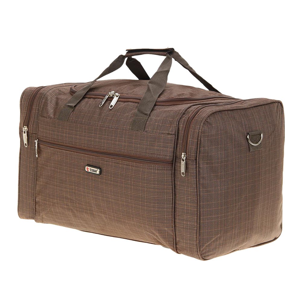 Sacola Unissex Tonin Poliester Bolsos Laterais Marrom Marrom 3