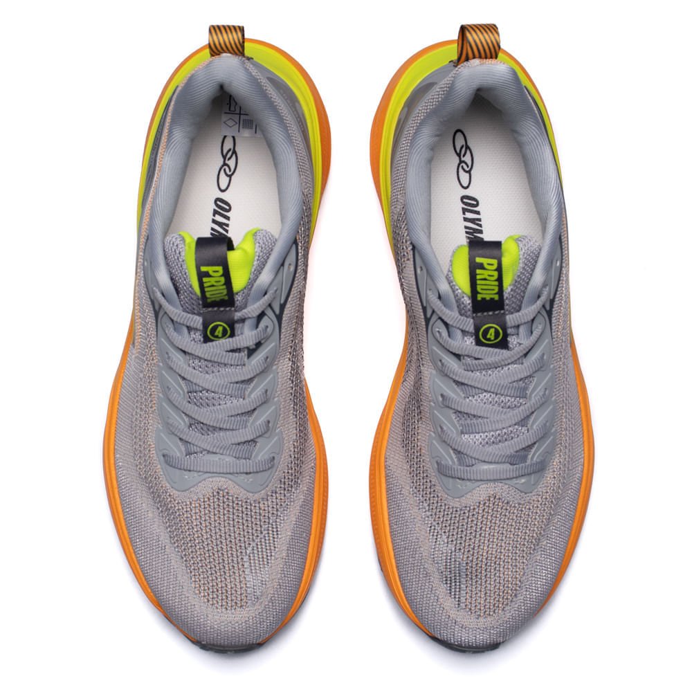 Tênis Masculino Olympikus Pride 4 Cinza/Laranja Cinza/Laranja 4