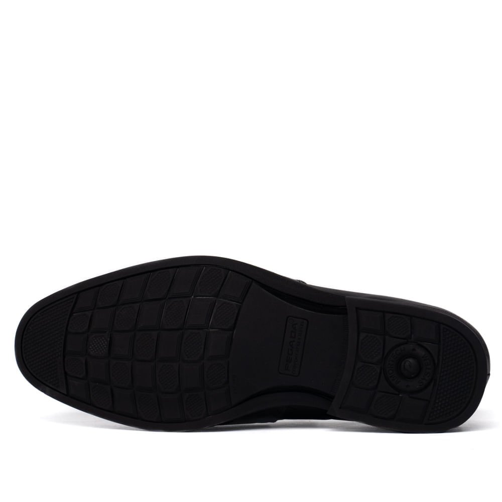 Sapato Masculino Pegada Strech Couro Preto Preto 2