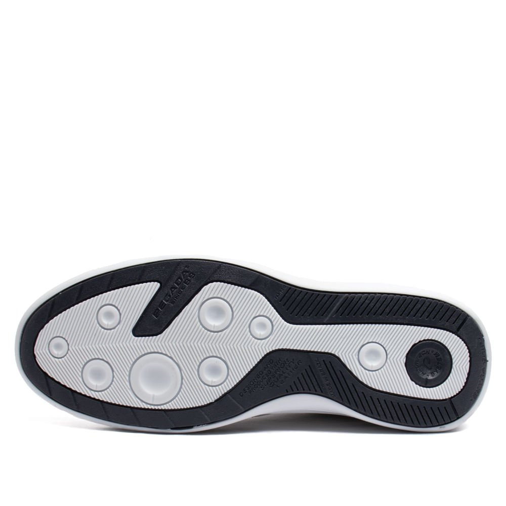 Sapatênis Masculino Pegada Rye em Couro com Texturas Branco/marinho Branco/Marinho 2