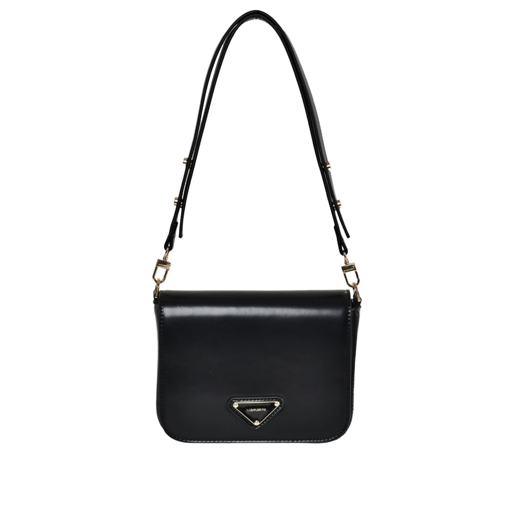Bolsa Feminina Via Marte Tiracolo Pequena Preto Preto 4