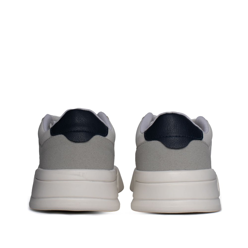 Sapatênis Masculino Polo Go Recortes Camurça Branco Branco/Cinza 3