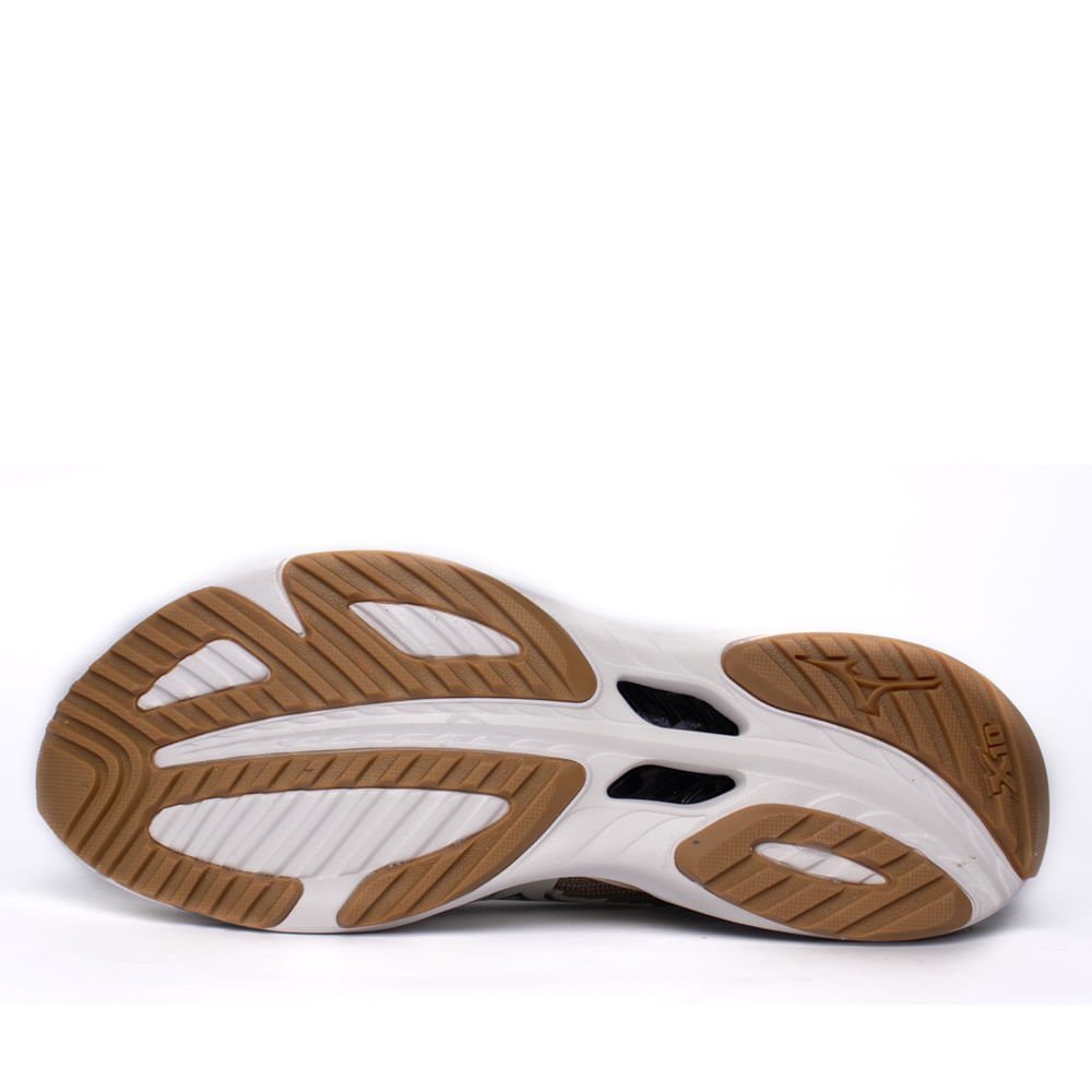 Tênis Masculino Mizuno Wave Stratos 3 Bege/Branco/Preto Bege/Branco 2