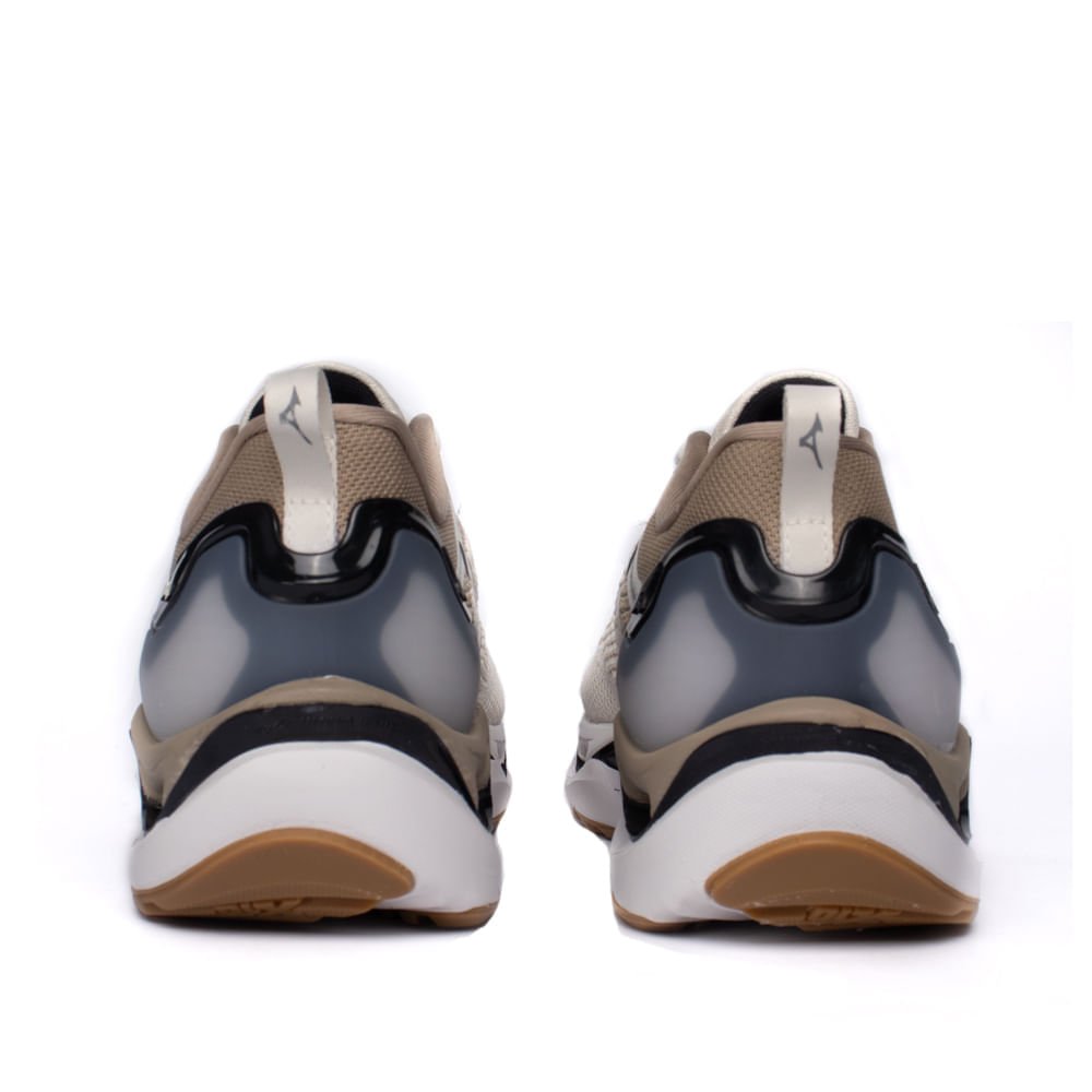 Tênis Masculino Mizuno Wave Stratos 3 Bege/Branco/Preto Bege/Branco 3
