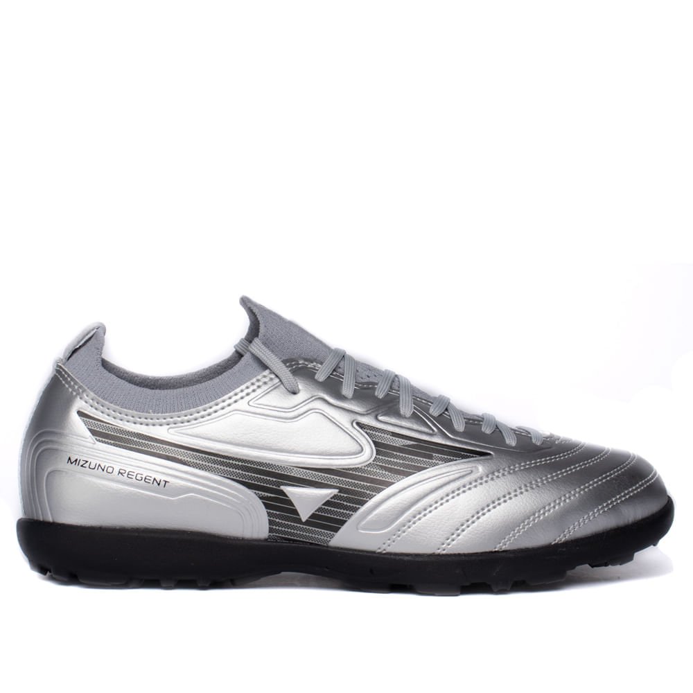 Chuteira Masculina Society Mizuno Regent Prata/Preto
