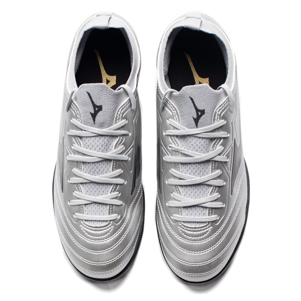 Chuteira Masculina Society Mizuno Regent Prata/Preto Prata/Preto 4