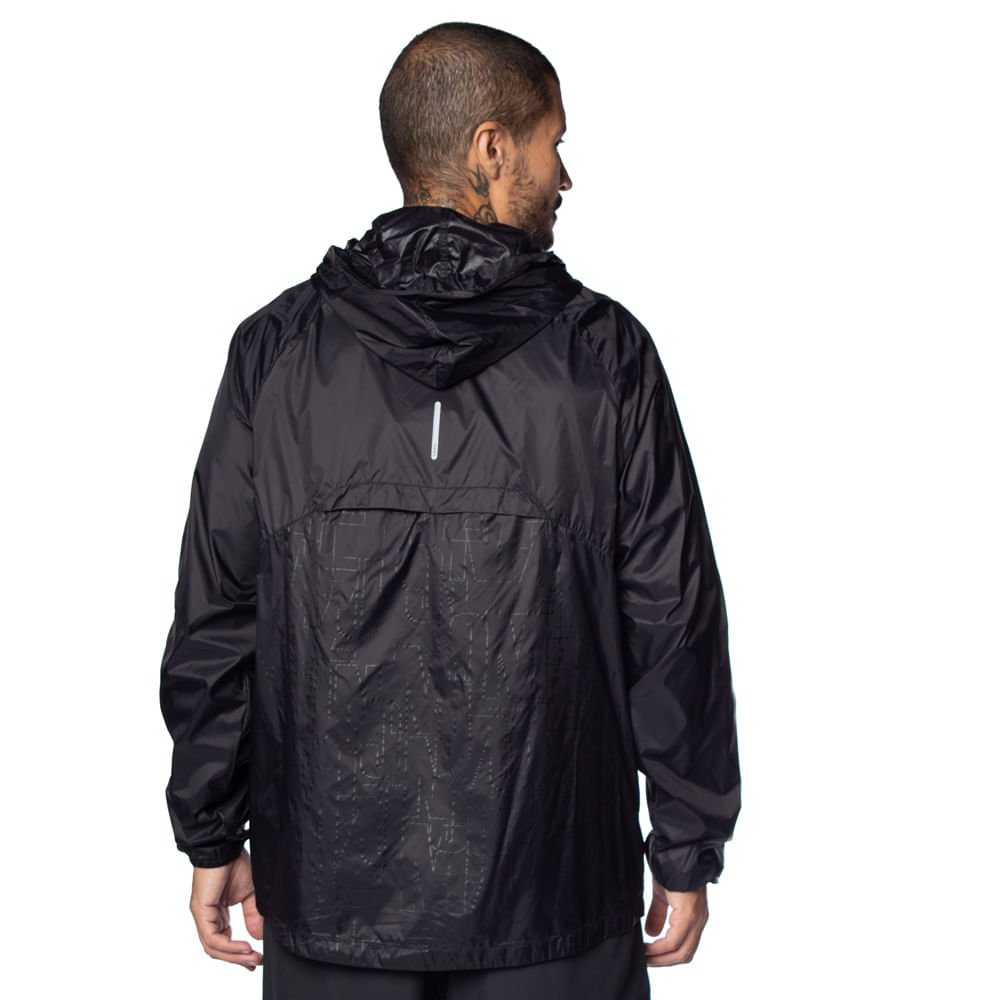 Jaqueta Corta Vento Masculina Mizuno High Preto Preto 2