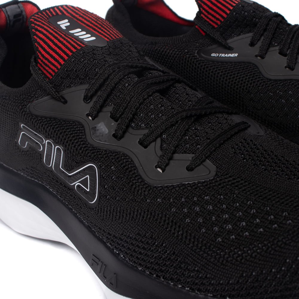 Tênis Masculino Fila Go Trainer Preto/Vermelho Preto/Vermelho 4