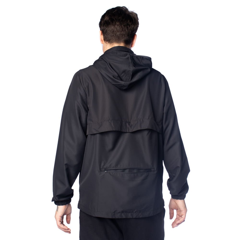 Corta Vento Masculina Mizuno Ripstop Compactável Preto Preto 2